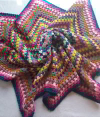 Image 2 of Happy Scrappy Granny Stripe Star Blanket