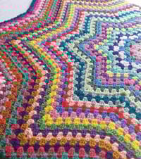 Image 4 of Happy Scrappy Granny Stripe Star Blanket
