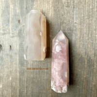 Image 6 of Flower Agate Crystal Tower, Pink Stone for Manifestation, Healing, Root & Heart Chakra Energy