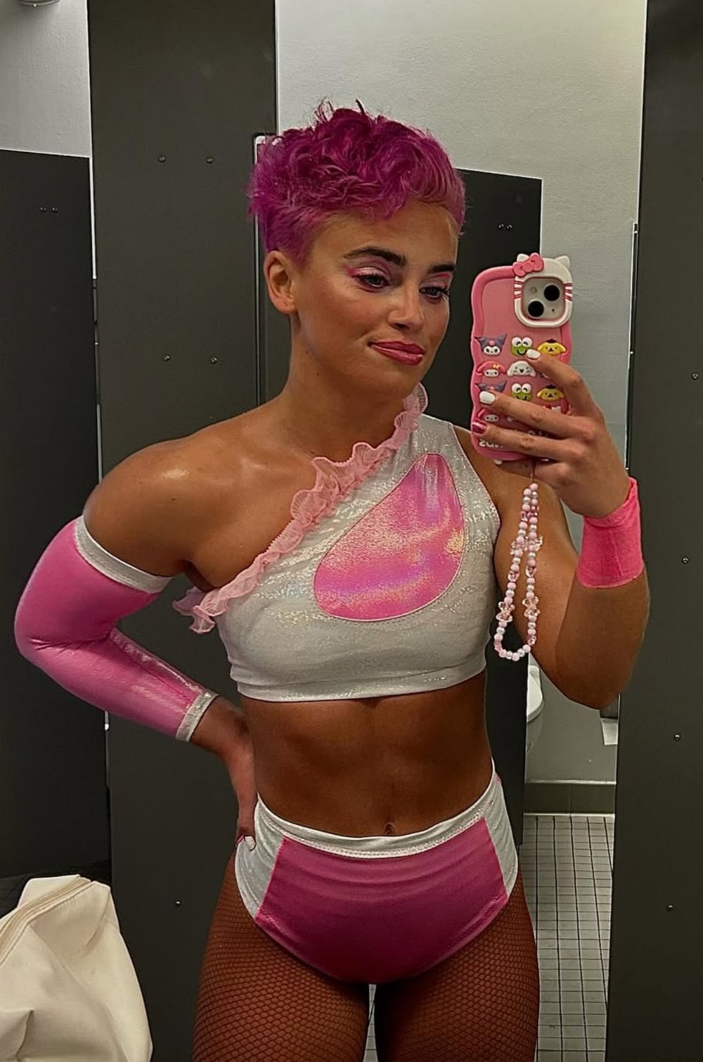 Image of TNA DEBUT WORN FISHNETS