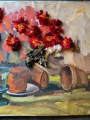 Image of altered perspective painting - blooms no .01