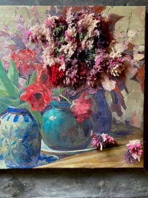 Image of altered perspective painting - blooms no. 02