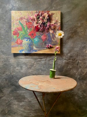 Image of altered perspective painting - blooms no. 02