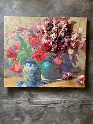 Image of altered perspective painting - blooms no. 02