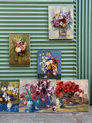 Image of altered perspective painting - blooms no. 06