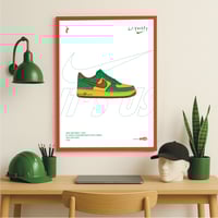 Image 3 of Sneaker Poster Nike Air Force 1 x Lil Yatchy Concrete Boys “Lucky Green”