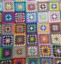 Image 4 of Happy Scrappy Granny Square Blanket Regular Size