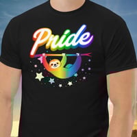 Image 9 of Sloth Pride Month Colorful Unisex T-shirt