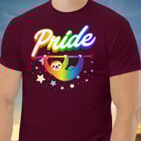 Image 7 of Sloth Pride Month Colorful Unisex T-shirt