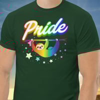 Image 8 of Sloth Pride Month Colorful Unisex T-shirt