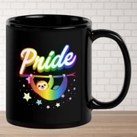 Image 2 of Pride Month Colorful Sloth Coffee Mug