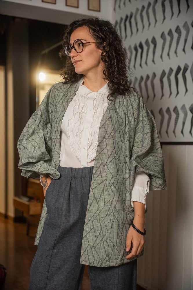 Image of Completo Kimono verde 