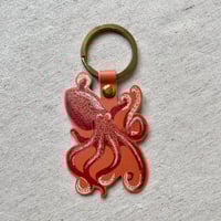 Octopus Leather Keyring