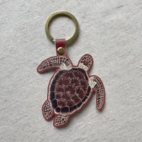 Turtle Leather Keyring