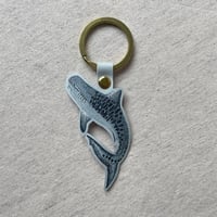 Tiger Shark Leather Keyring
