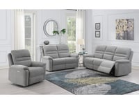 Image 1 of Belford Electric Reclining Suite - GREY - save £500 now