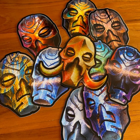 Image of ***NEW*** Dragon Priest Mask Stickers
