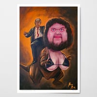 JD Vance Voluptuous Dinosaur + Trump (signed print)