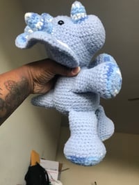 Image 2 of Crocheted BabyTriceratops