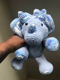 Image 1 of Crocheted BabyTriceratops