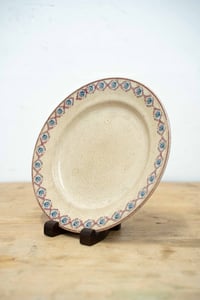 Image 2 of Spongeware Plate - Handpainted w/ Crackle Glaze Detail