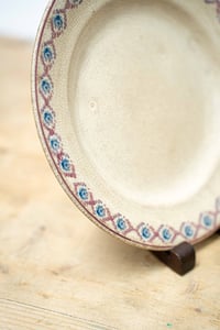 Image 6 of Spongeware Plate - Handpainted w/ Crackle Glaze Detail