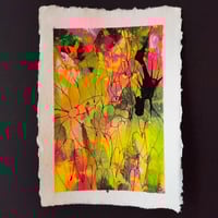Sean Worrall - "Spring (No.17)" - Acrylic, ink, on A6 handmade 150gms cotton rag paper - May 2025