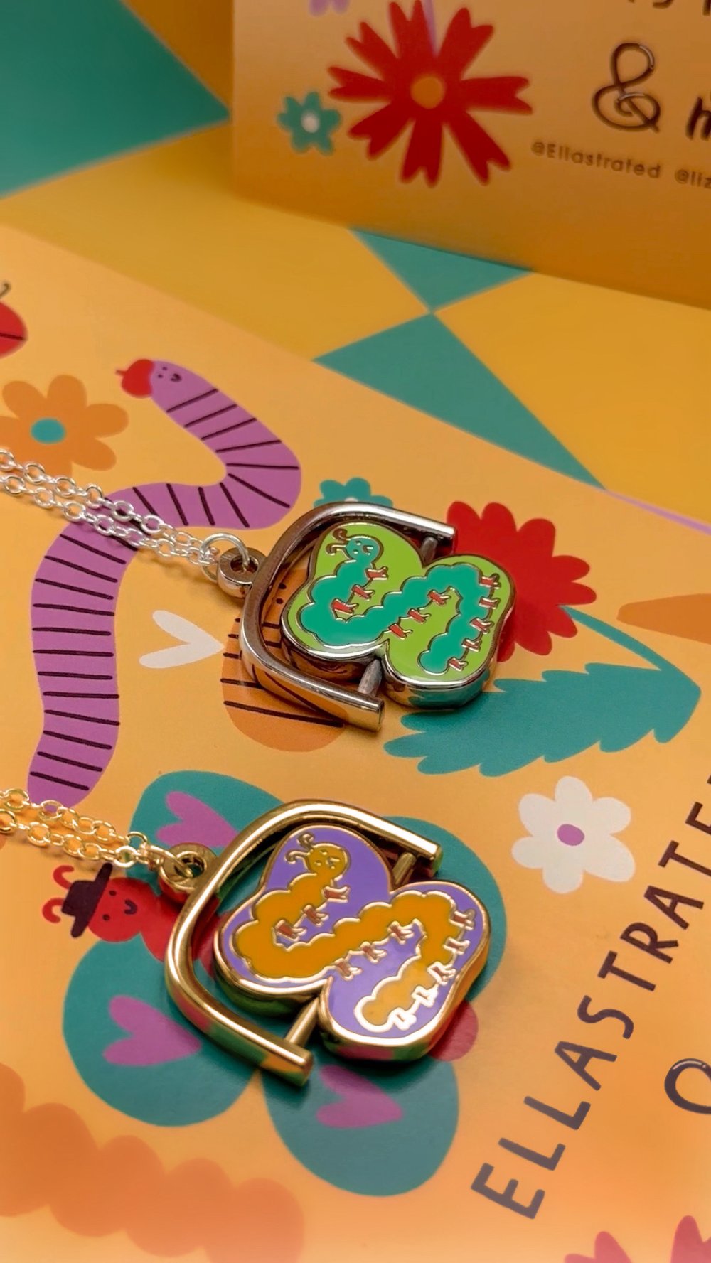 Image of Liz Harry X Ellastrated Metamorphosis Fidget Spinner Necklace