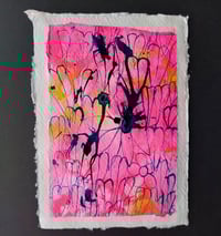 Sean Worrall - "Spring (No.19)" - Acrylic, ink, A6 handmade 150gms cotton rag paper - May 2025