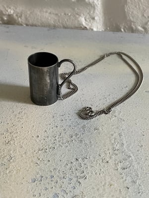 Image of Vintage silver chain with miniature cup 