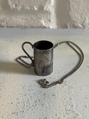 Image of Vintage silver chain with miniature cup 