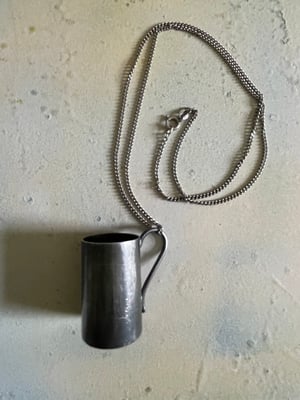 Image of Vintage silver chain with miniature cup 