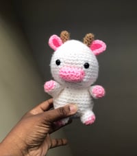 Crocheted mini cow