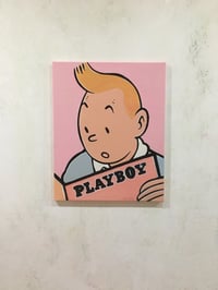 Image 3 of Tintin reading Playboy