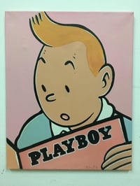 Image 4 of Tintin reading Playboy