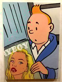 Image 3 of Tintin reading Playboy II