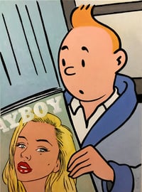 Image 1 of Tintin reading Playboy II
