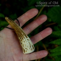 Image 2 of Red Deer Antler Spiral Pendant (PE1917)