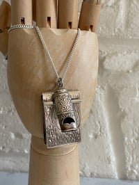 Image 1 of Necklace  with vintage Sterling silver vesta box & working whistle 