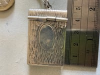 Image 3 of Necklace  with vintage Sterling silver vesta box & working whistle 