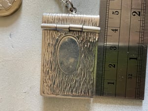 Image of Necklace  with vintage Sterling silver vesta box & working whistle 