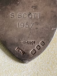 Image 7 of Vintage silver charm necklace sheild & leopard 