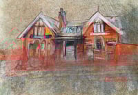 Image 2 of Old Possil Railway Station - Soft Pastels, Pencil, Charcoal and Pen on Card 