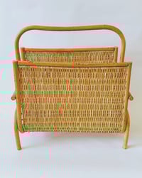 Image 3 of Woven Wicker Magazine Holder