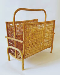 Image 1 of Woven Wicker Magazine Holder