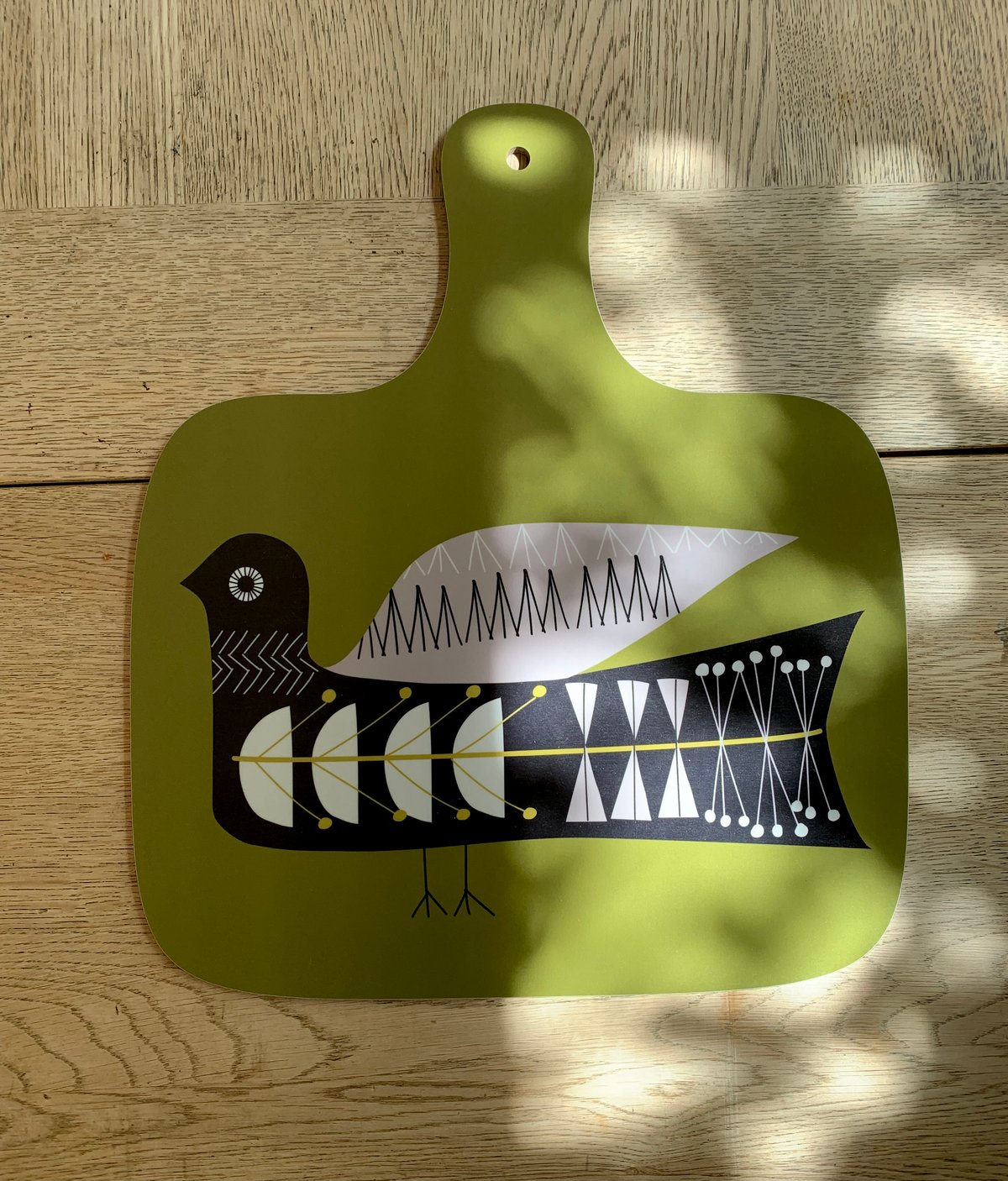 NEW * Green Scandi Bird Melamine Chopping Board