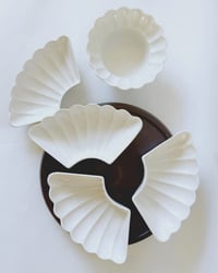 Image 3 of Vintage Ceramic Scalloped Lazy Suzan