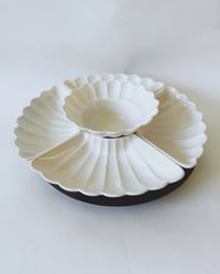 Image 2 of Vintage Ceramic Scalloped Lazy Suzan