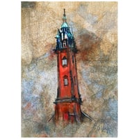 Image 1 of Ruchill Hospital Water Tower - Soft Pastels, Pencil, Charcoal and Pen on Card 