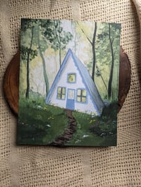 Image 3 of Floral A-frame Cabin Pront